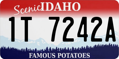 ID license plate 1T7242A