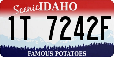 ID license plate 1T7242F