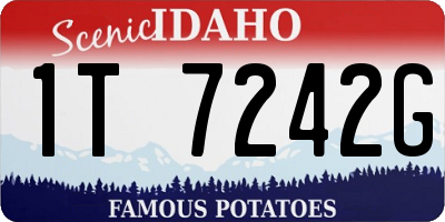 ID license plate 1T7242G