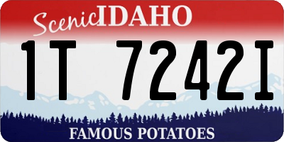 ID license plate 1T7242I