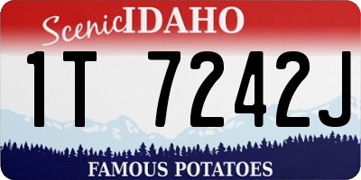 ID license plate 1T7242J