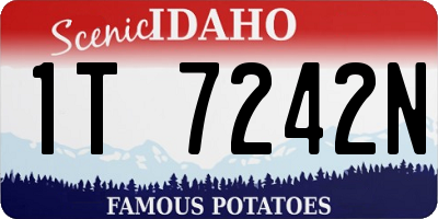ID license plate 1T7242N