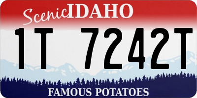 ID license plate 1T7242T