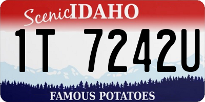 ID license plate 1T7242U