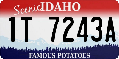 ID license plate 1T7243A