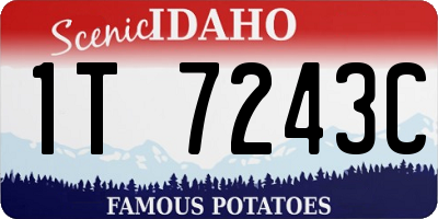 ID license plate 1T7243C