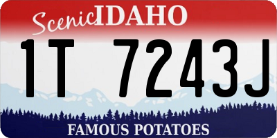 ID license plate 1T7243J