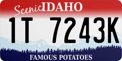ID license plate 1T7243K