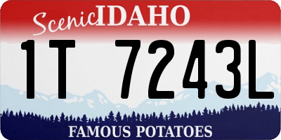 ID license plate 1T7243L