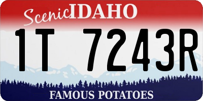 ID license plate 1T7243R
