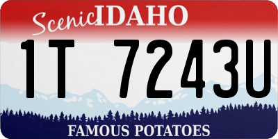 ID license plate 1T7243U