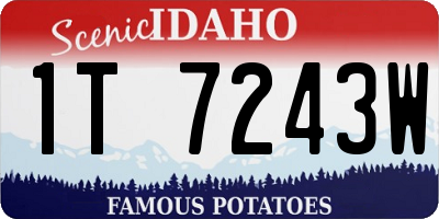 ID license plate 1T7243W
