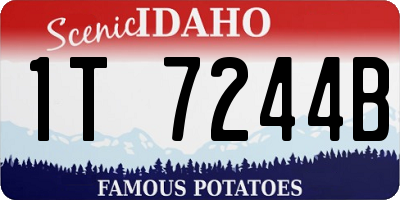 ID license plate 1T7244B
