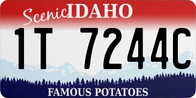 ID license plate 1T7244C