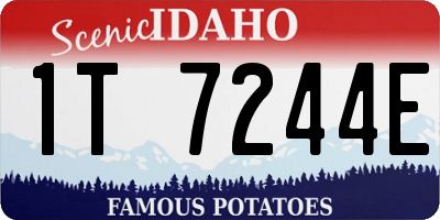 ID license plate 1T7244E