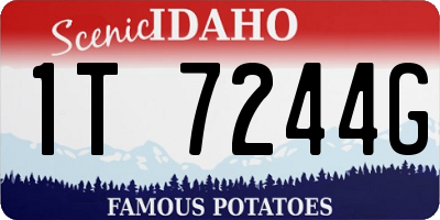 ID license plate 1T7244G