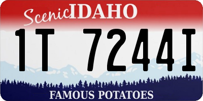 ID license plate 1T7244I