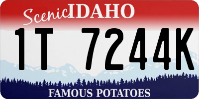 ID license plate 1T7244K