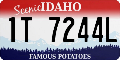 ID license plate 1T7244L