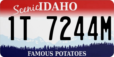 ID license plate 1T7244M