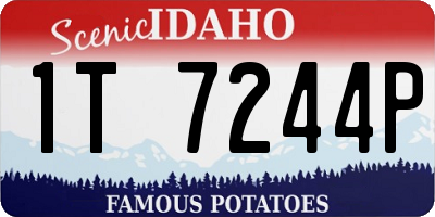 ID license plate 1T7244P