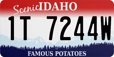 ID license plate 1T7244W