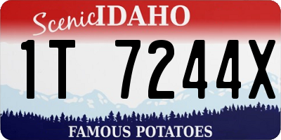 ID license plate 1T7244X