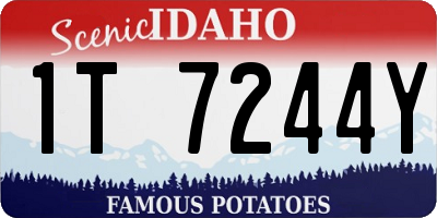 ID license plate 1T7244Y