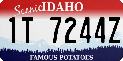 ID license plate 1T7244Z