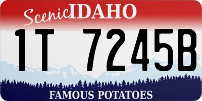 ID license plate 1T7245B