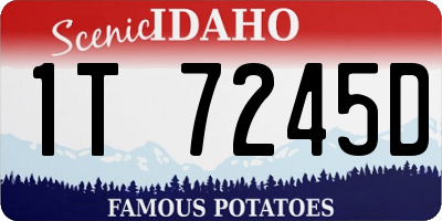 ID license plate 1T7245D