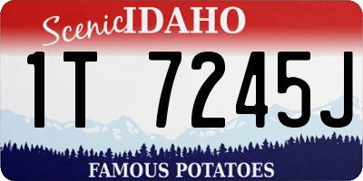 ID license plate 1T7245J