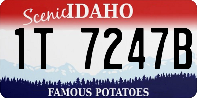 ID license plate 1T7247B