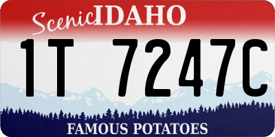 ID license plate 1T7247C