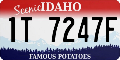 ID license plate 1T7247F