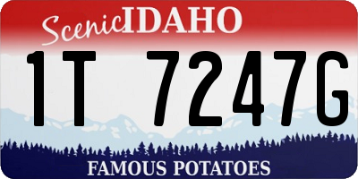 ID license plate 1T7247G