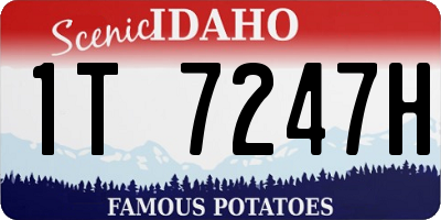 ID license plate 1T7247H