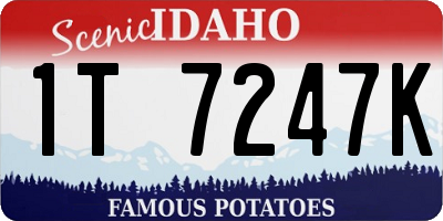 ID license plate 1T7247K