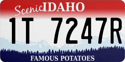 ID license plate 1T7247R