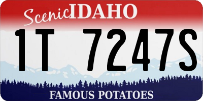 ID license plate 1T7247S