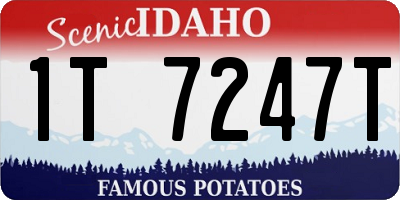 ID license plate 1T7247T
