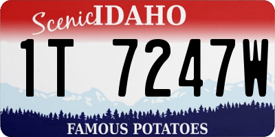 ID license plate 1T7247W