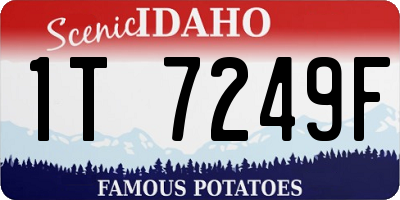 ID license plate 1T7249F