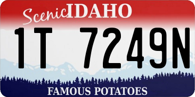 ID license plate 1T7249N