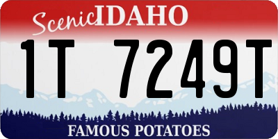 ID license plate 1T7249T