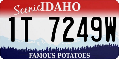 ID license plate 1T7249W