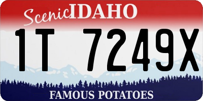 ID license plate 1T7249X