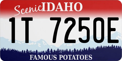 ID license plate 1T7250E