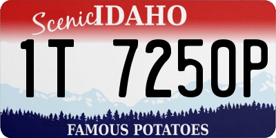 ID license plate 1T7250P