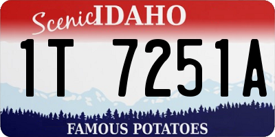 ID license plate 1T7251A